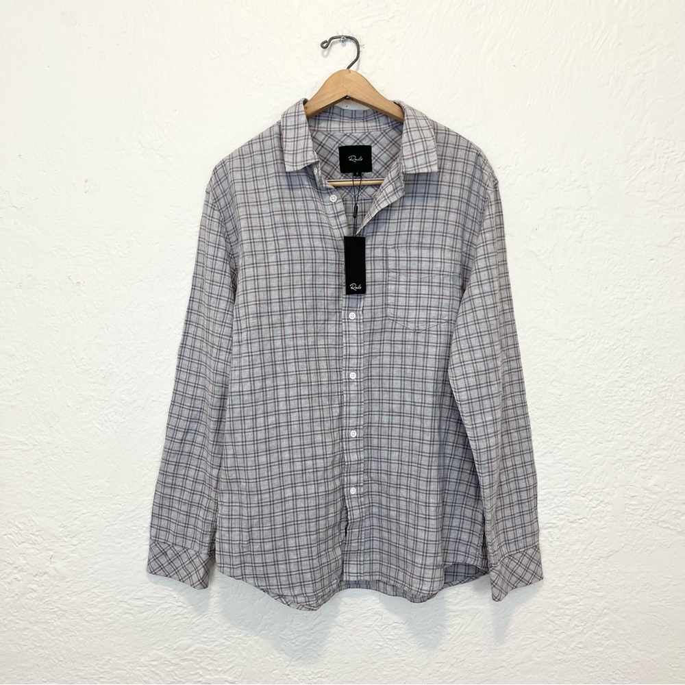 NWT Rails Wyatt Shirt Top Gray Blue Pink Large